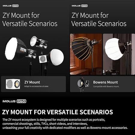 Zhiyun MOLUS G60 Combo 60W Taşınabilir Işık