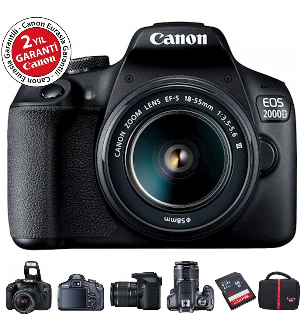 CANON 2000D 18-55 DCIII FOTOĞRAF MAKİNESİ