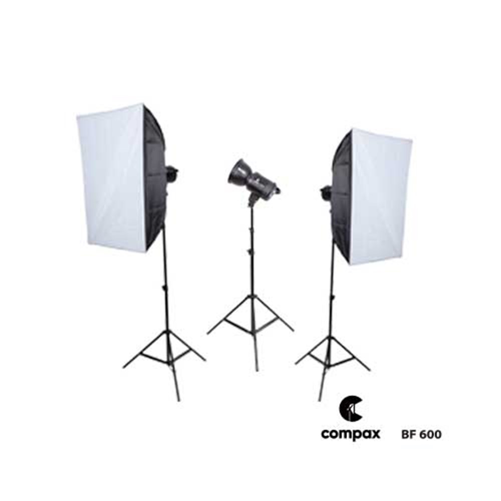 Compax BF-600 Paraflaş Seti 3'lü
