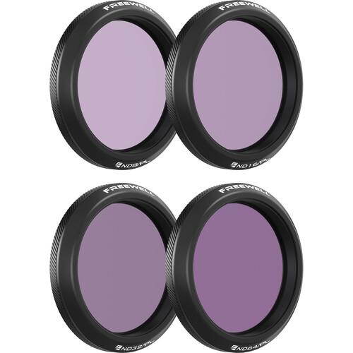 Freewell Hybrid ND/PL Filter Bundle for Select DJI Osmo Action Cameras (4-Pack)