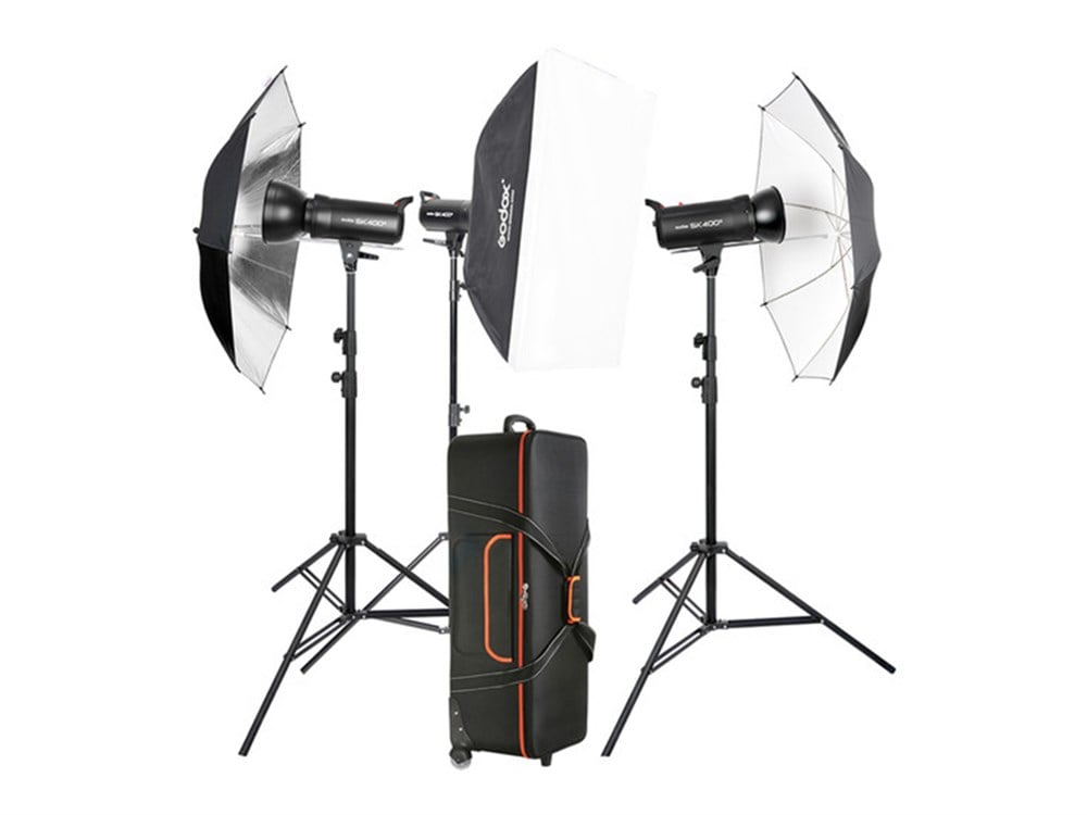 Godox SK400II 400 Watt 3'lü Stüdyo Paraflaş Şemsiye Kiti