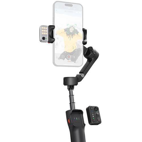 Hohem iSteady V3 AI Akıllı Telefon Gimbal'ı AI İzleyici ve Dolgu Işığı Modüllü (Siyah)