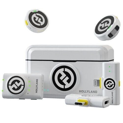 Hollyland Lark M2 Combo Wireless Yaka Mikrofonu (Beyaz)