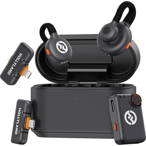 Hollyland LARK M2S Ultimate Combo İki Kişilik Kablosuz Mikrofon (2.4 GHz, Uzay Grisi)
