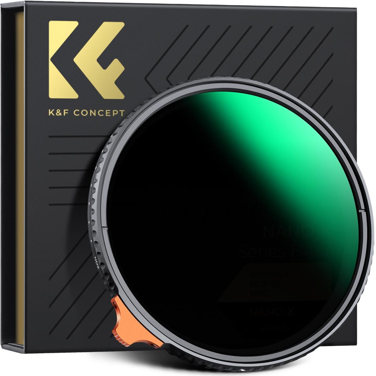 K&F Concept 95 mm Değişken ND Filtresi ND2-ND400 (9 Durak) Lens Filtresi Su Geçirmez Çizilmeye Karşı Dirençli Nano-X Serisi