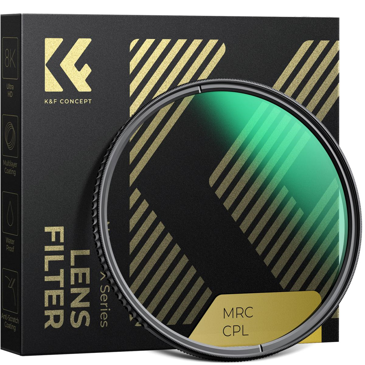 K&F Concept Polarizasyon Filtresi 72mm CPL Filtre MRC 28x Sertleştirilmiş Nano-X Serisi