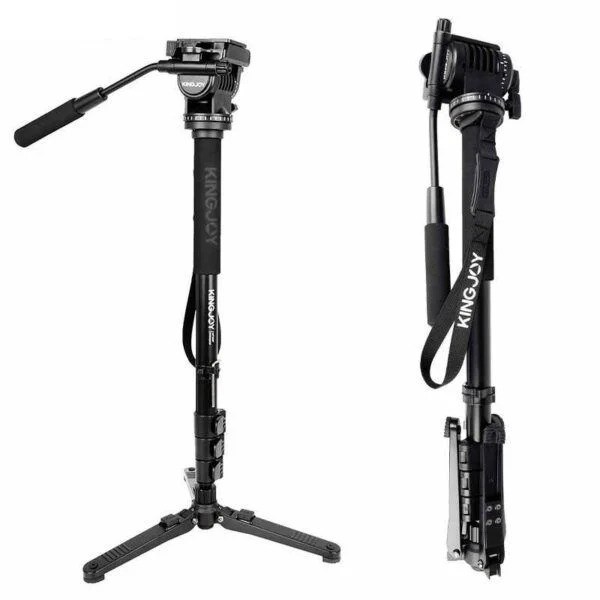 Kingjoy MP208F Monopod + VT-1510 Video Kamera Tripod Başliği + M3 360° Dönebilen Monopod Tabani