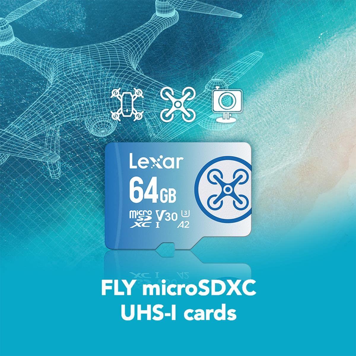 Lexar 64GB Fly MicroSDXC Hafıza Kartı