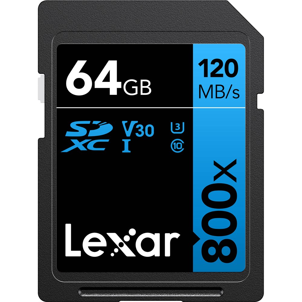 Lexar 64GB High-Performance 800x UHS-I SDHC Hafıza kartı