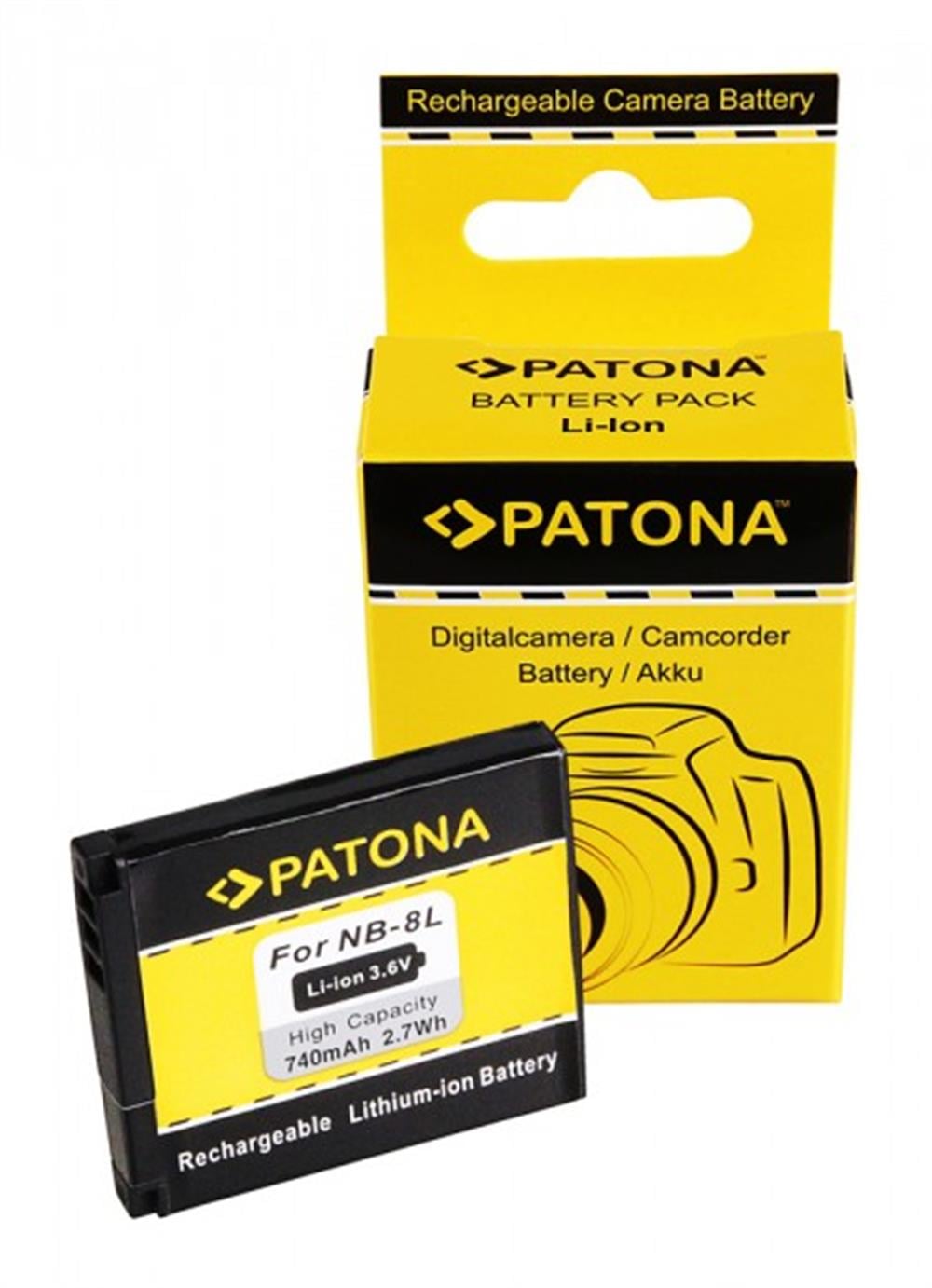 PATONA Battery f. Canon NB-8L Canon Powershot A2200 A3000 IS A3000IS