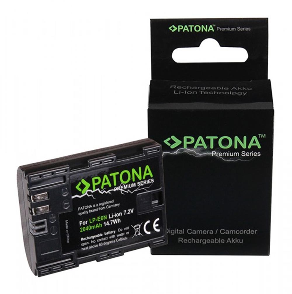 PATONA Premium Battery f. Canon LP-E6N LPE6N XC10 EOS 90D 80D 7D 70D 6D 60D EOS R