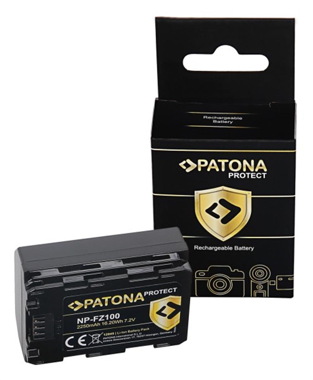 PATONA PROTECT Battery f. Sony NP-FZ100 A7 III A7M3 Alpha 7 III A7 R III A7RM3 Alpha 7 R III A9 Alpha 9