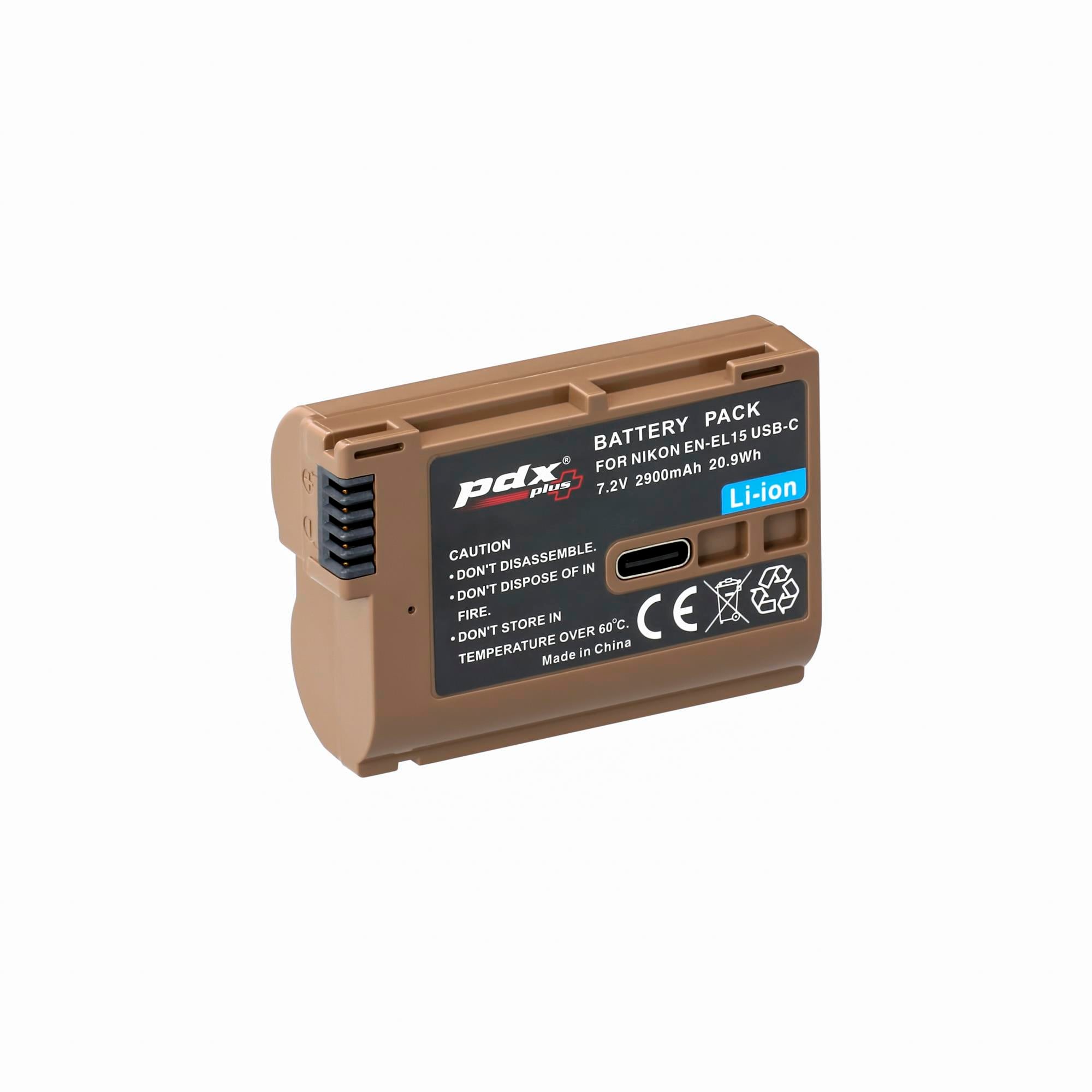 PDX Plus for Nikon EN EL15 USB-C Batarya