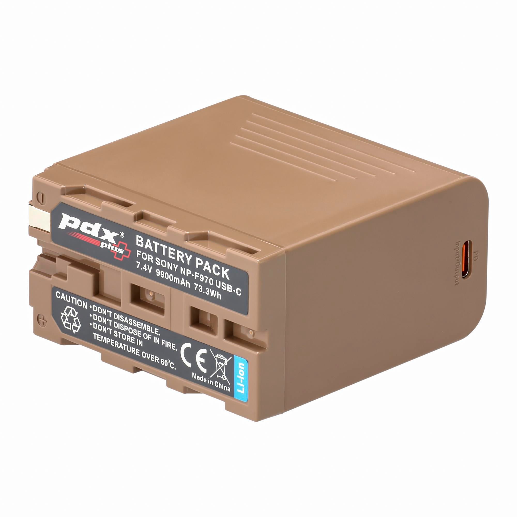 PDX Plus for Sony NP F970 USB-C Batarya