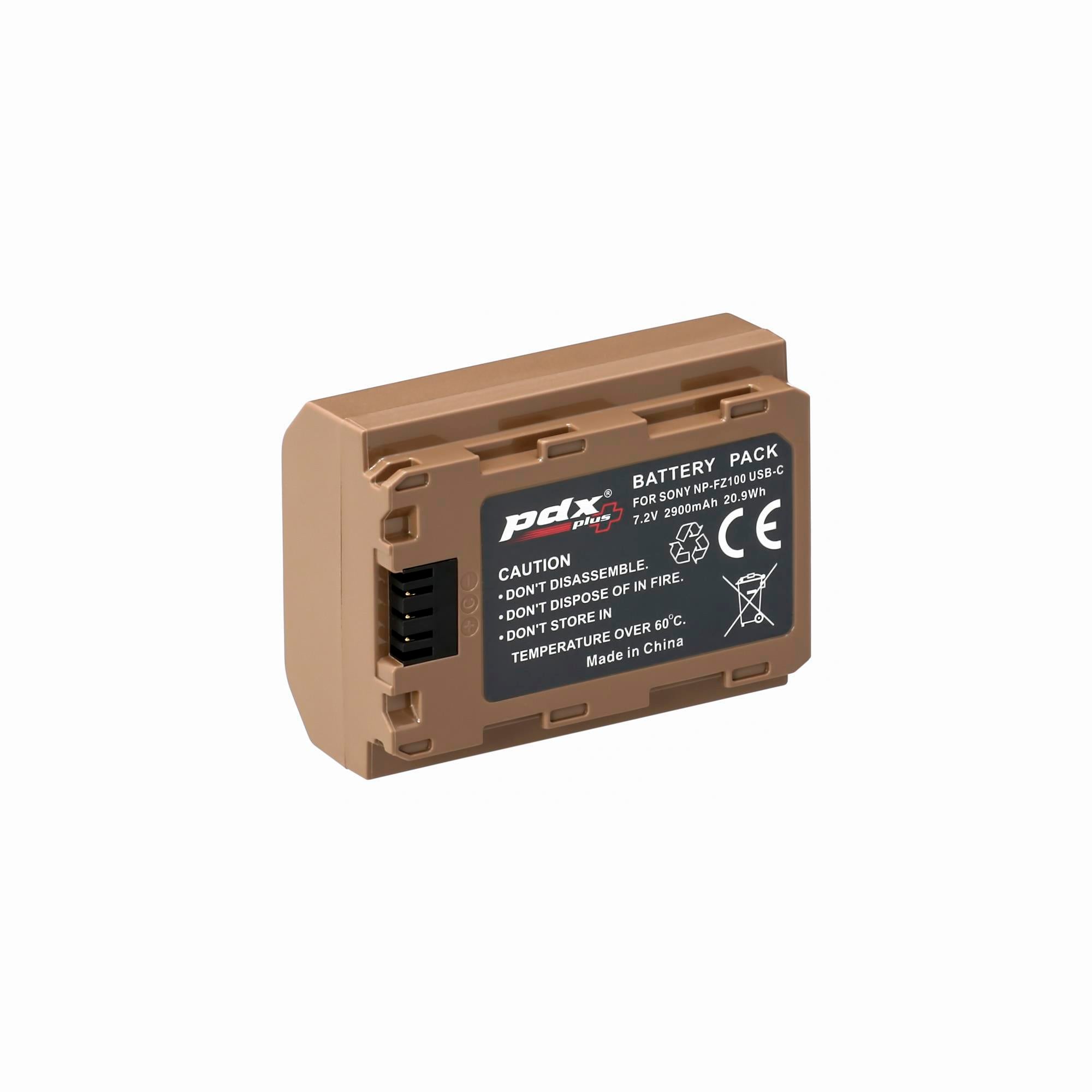 PDX Plus for Sony NP FZ100 USB-C Batarya