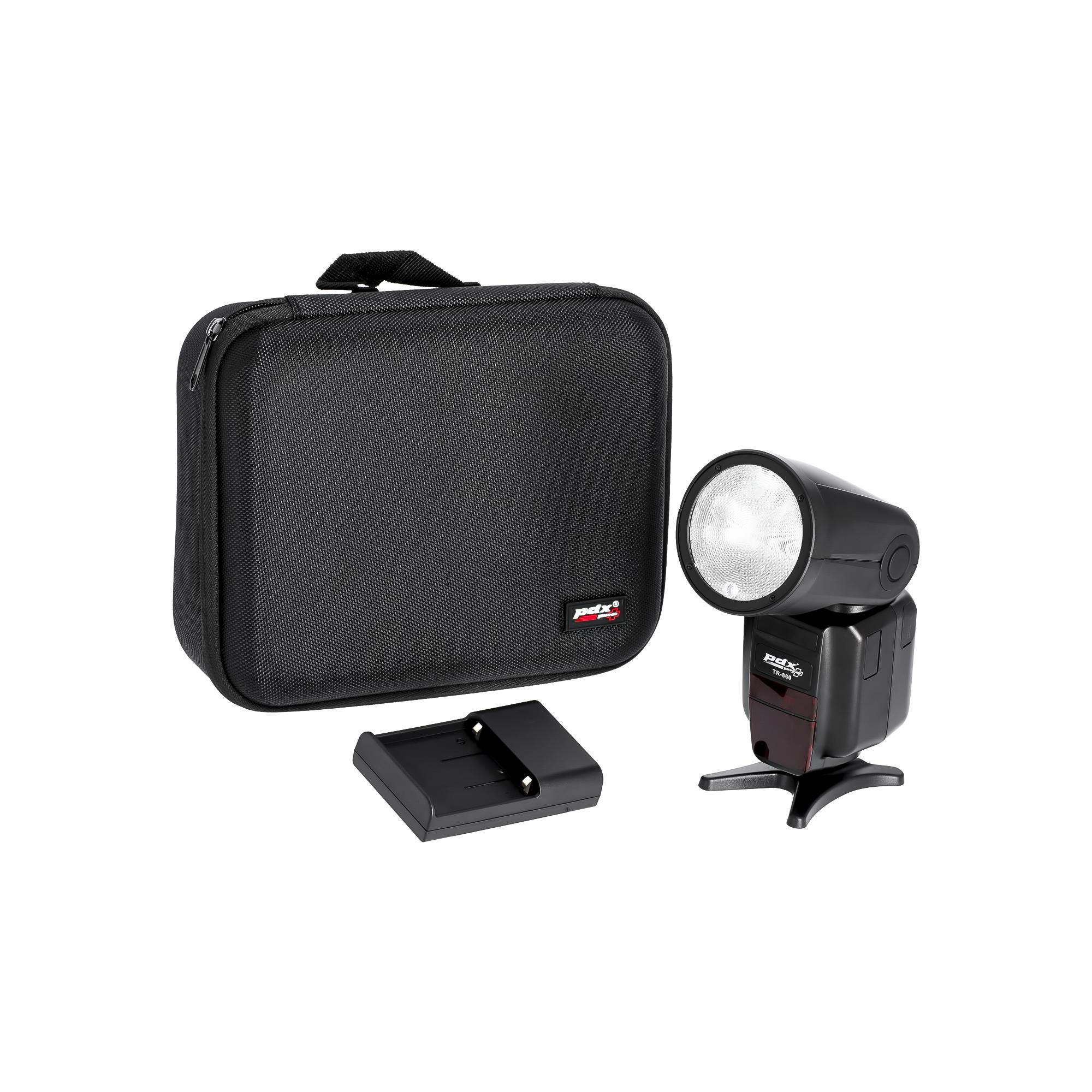 PDX TR 860 Pro Bataryalı Tepe Flaş (Canon / Nikon)