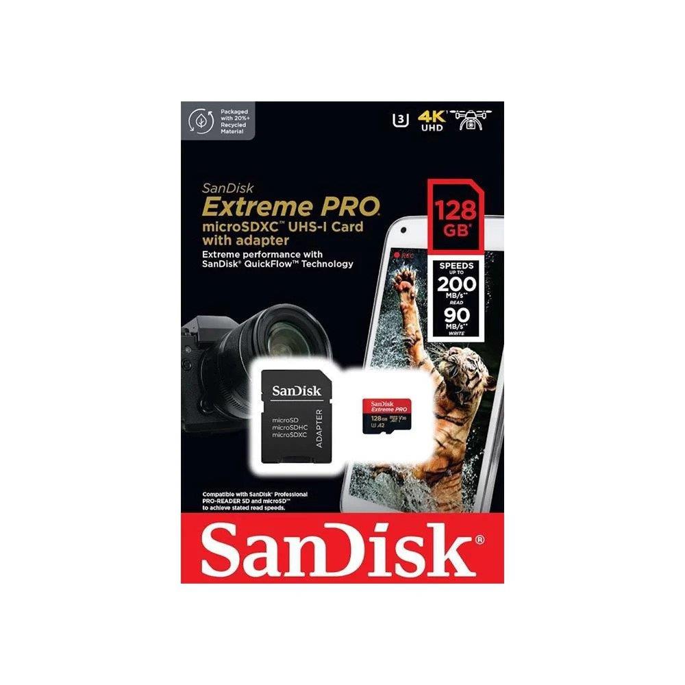 Sandisk Extreme Pro 128GB MicroSDXC 200MB/s Hafıza Kartı