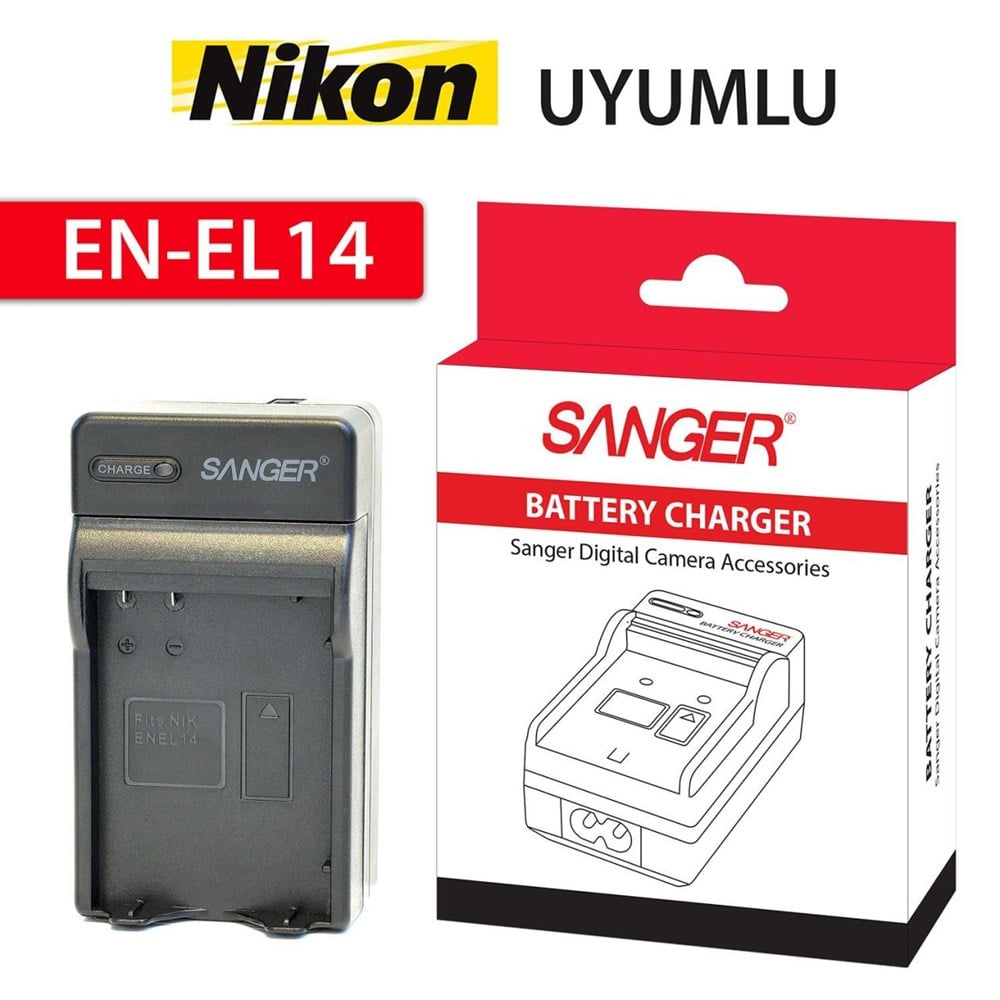 Sanger EN-EL14 Nikon Şarj Aleti Şarz Cihazı