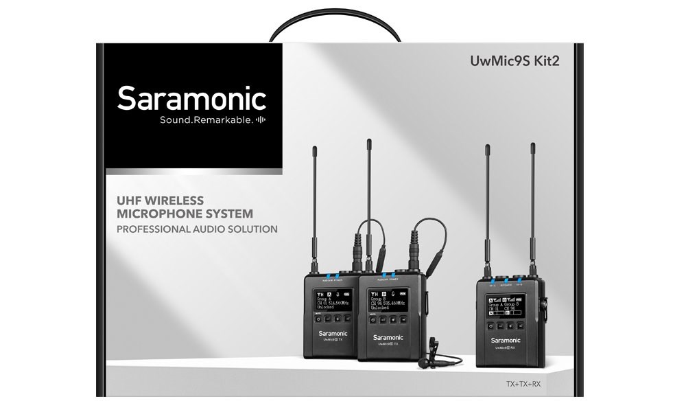 Saramonic UwMic9S Kit 2 (RX + TX + TX) Kablosuz Yaka Mikrofonu