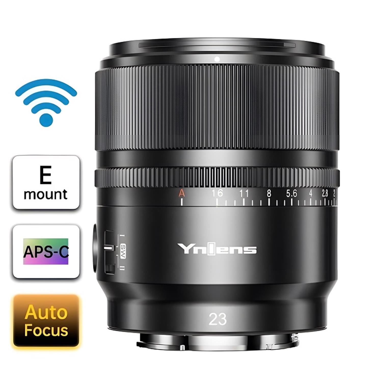 Yongnuo 23mm f/1.4S DA DSM WL Pro APS-C Wireless Otofokus Lens (Sony E )