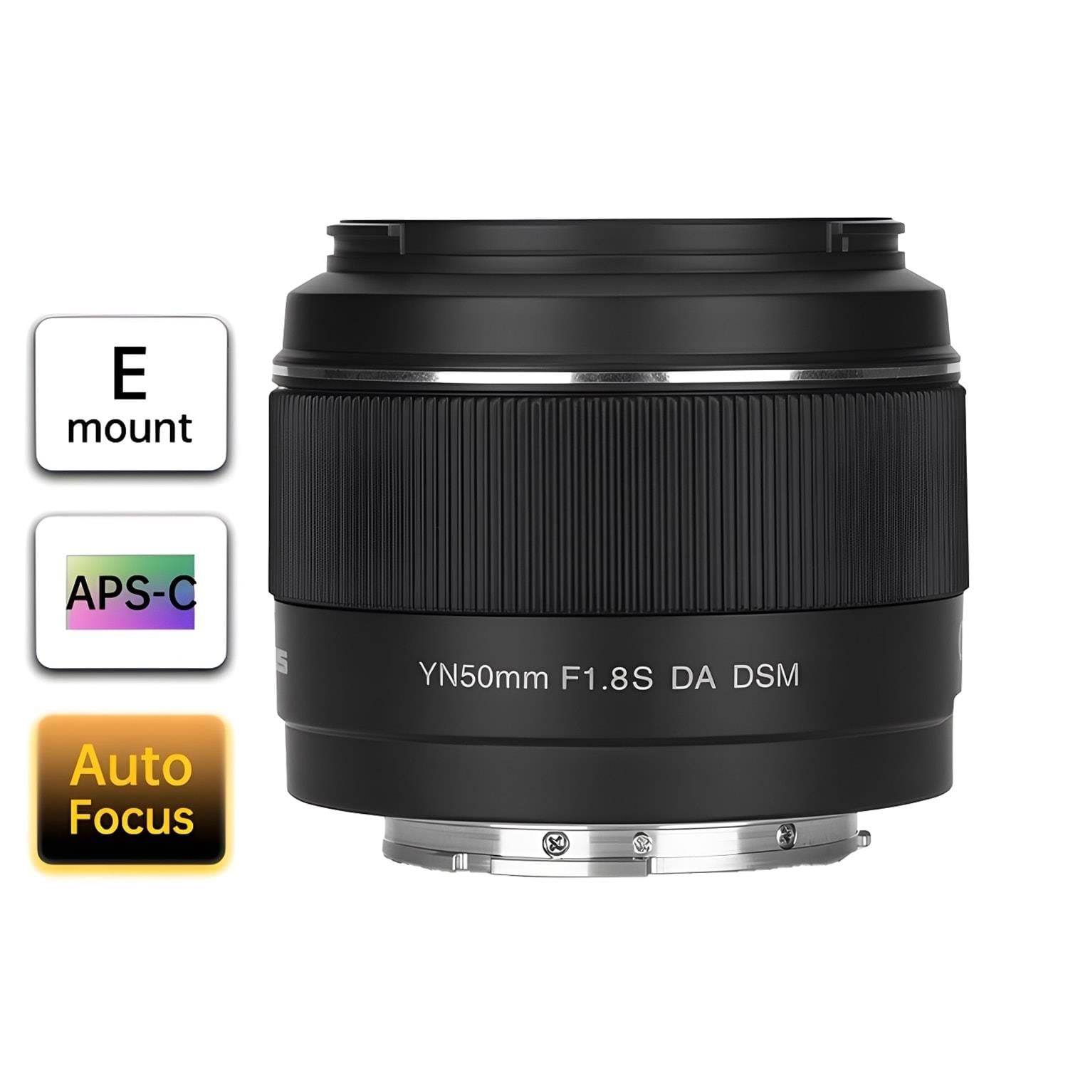 Yongnuo 50mm F/1.8 S DA DSM APS-C Sony E Mount Uyumlu Otofokus Prime Lens