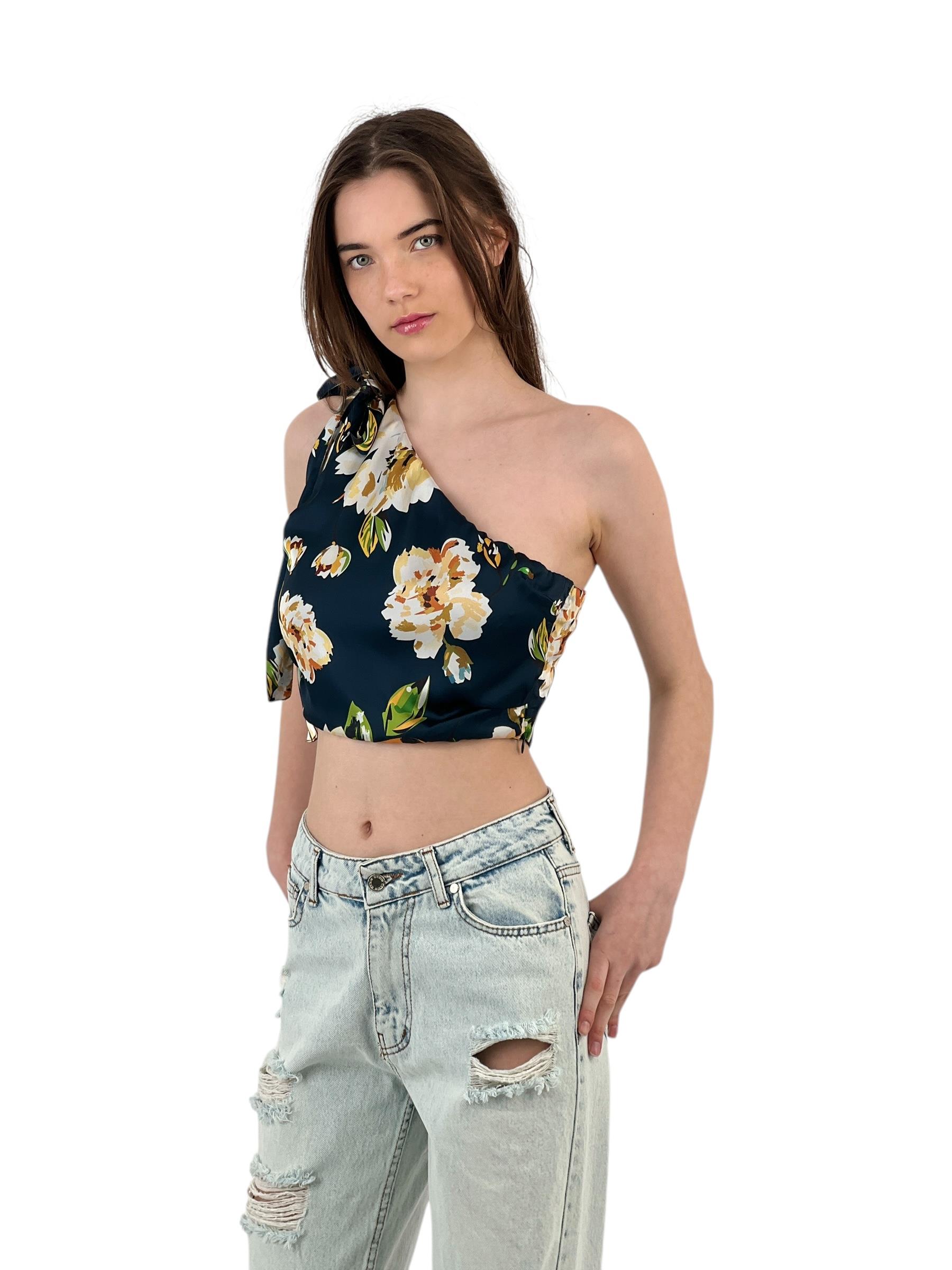 Kadın Askılı Omuz Dekolteli Yeşil Süper Crop Bluz Kadın Askılı Omuz Dekolteli Yeşil Süper Crop Bluz