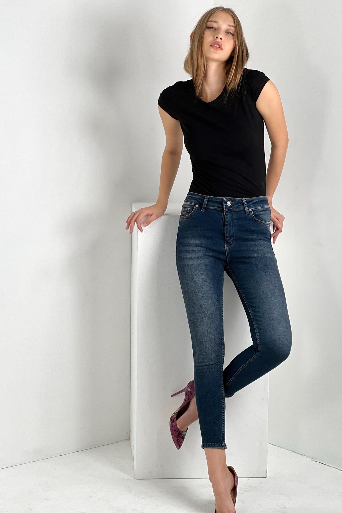 Kadın Yıkamalı Skinny Jean - Tint Kadın Yıkamalı Skinny Jean - Tint