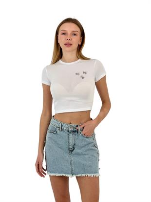 15637-12 TSHIRT FİYONK DÜĞME AKSESUARLI