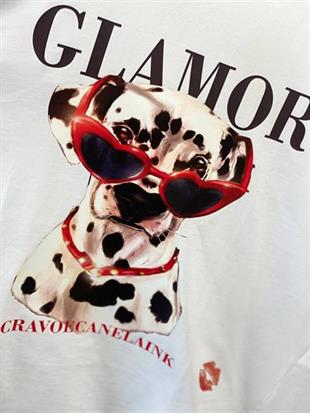 15677-7 T-SHIRT GÖZLÜKLÜ KÖPEK BASKILI