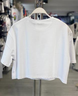 15756-15 T-SHIRT ÇİZGİLİ KURDELE BASKI