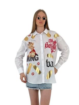 27316-21 GÖMLEK ÇOKLU BASKI+VARAK