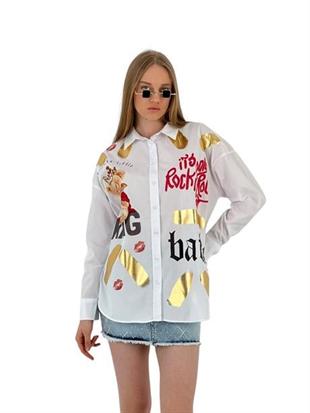 27316-21 GÖMLEK ÇOKLU BASKI+VARAK