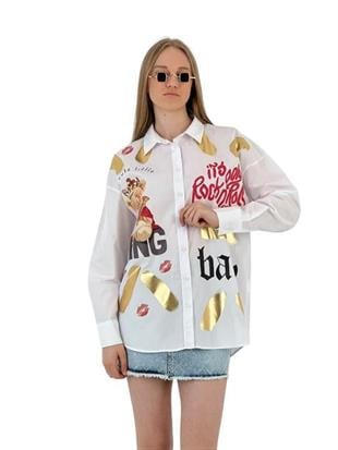 27316-21 GÖMLEK ÇOKLU BASKI+VARAK