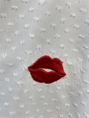 27400-1 PLUS SIZE GÖMLEK BÜYÜK TEK DUDAK NAKIŞ