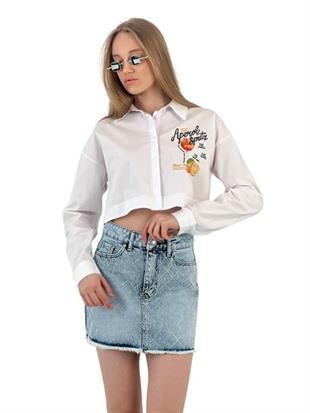 27408-1 GÖMLEK THE APEROL SPRITZ BASKILI