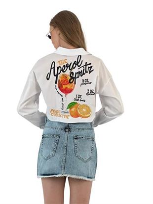 27408-1 GÖMLEK THE APEROL SPRITZ BASKILI