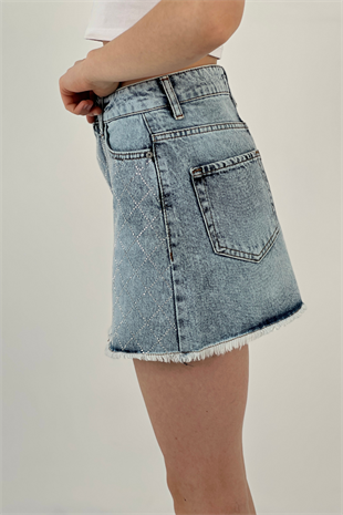 72764E2 DENIM ETEK KAR YIKAMA BAKLAVA DESEN TAŞ YAP.