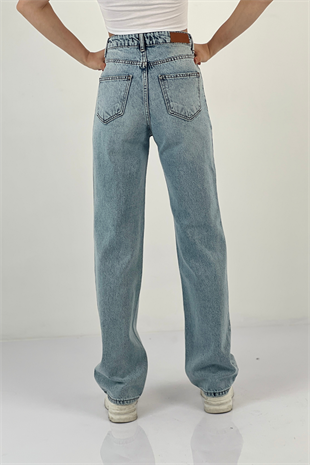 72792-17 WIDE LEG DENİM ANGELS TAŞ YAP.