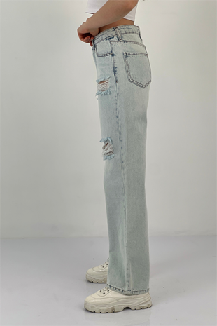 72793B LAZERLİ DENIM PANT BUZ DESEN 13