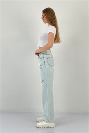72793B LAZERLİ DENIM PANT BUZ DESEN 13