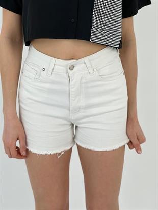 Kadın Wide Leg Beyaz Denim Etek