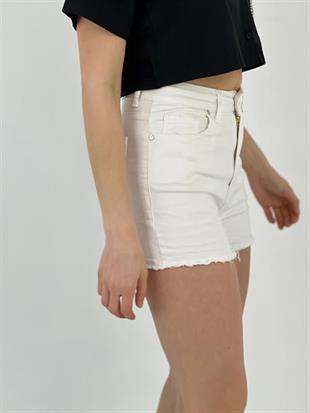 Kadın Wide Leg Beyaz Denim Etek