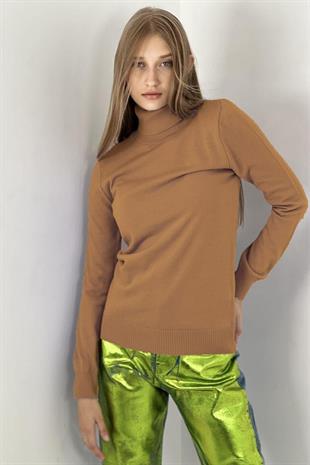 Balıkçı Yaka Basic Kadın Triko Kazak