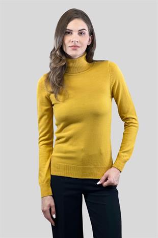 Balıkçı Yaka Basic Kadın Triko Kazak