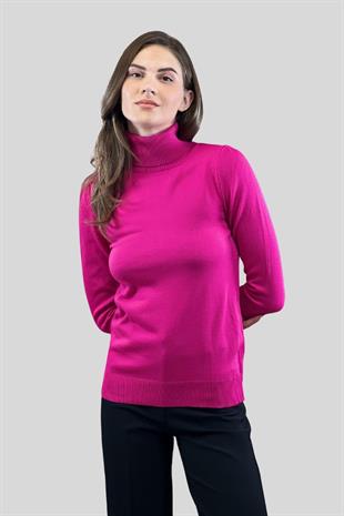 Balıkçı Yaka Basic Kadın Triko Kazak