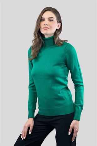 Balıkçı Yaka Basic Kadın Triko Kazak