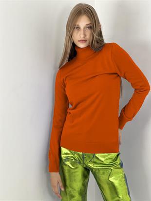 Balıkçı Yaka Basic Kadın Triko Kazak