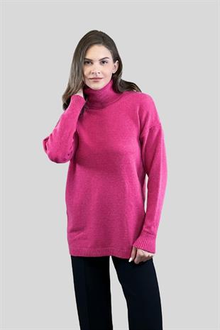 Balıkçı Yaka Kadın Basic Triko Kazak