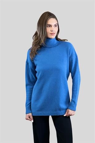 Balıkçı Yaka Kadın Basic Triko Kazak