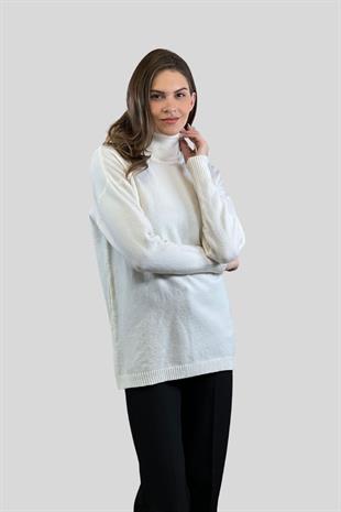 Balıkçı Yaka Kadın Basic Triko Kazak